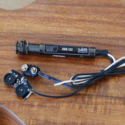 Guitar accessories LSM UBQ 123 Tail-peg Preamp Ukulele Pickup with Volume Control also for Classical Guitar guitar pick holder
