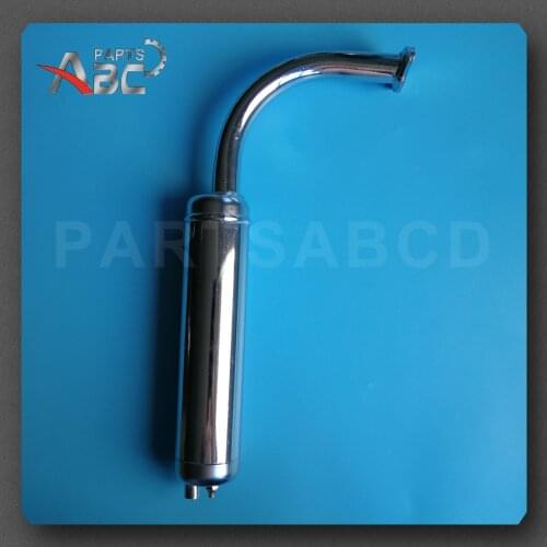 Chrome Silver Colour 49CC 60CC 80CC Bicycle Exhaust Muffler Pipe Bike Engine Kits