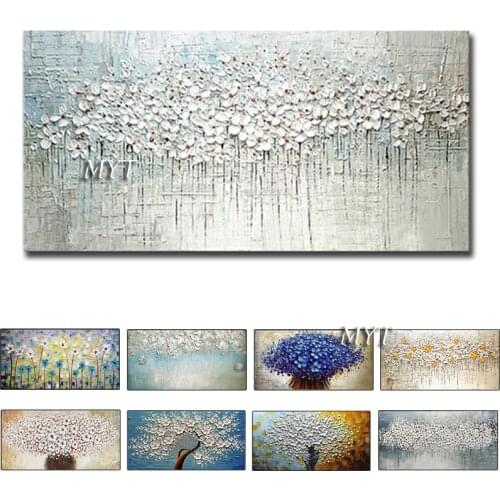 Different Flowers Oil Paintings Canvas Home Decor Handmade Wall Oil Painting Wall Picture Colorful Paintings Art For Bedroom