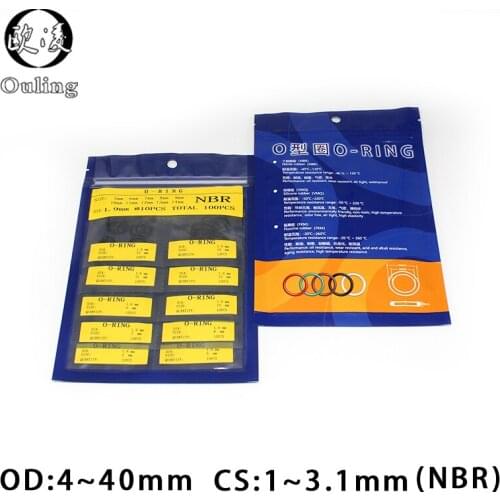 Multiple size repair kit thickness CS1/1.5/1.9/2.4/3.1mm Nitrile rubber O-ring NBR waterproof oil resistant gasket seal oring