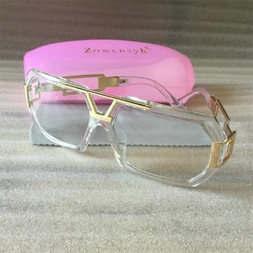 Zowensyh New Famous Brand Designer Logo Retro Goggles Clear Gradient Lens Black Sun Glasses Oversize 627 women UV400 Sunglasses