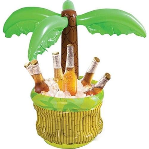 Cooler Beer Drinks Ice Bucket Party Tropical Hawaiian Summer Pool Inflatable Container PVC Drinks Cooler Storage Ice Bucket