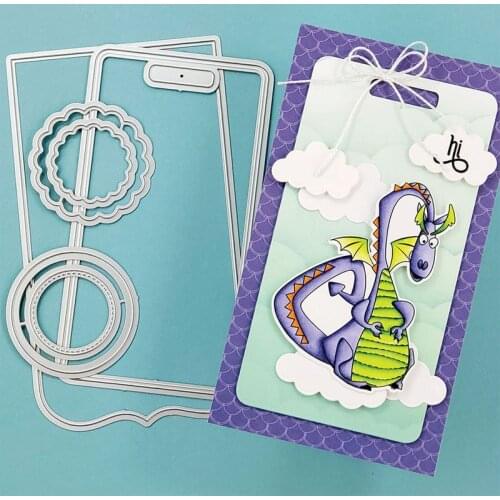 Gift Tag Circle Wavy Frame Metal Cutting Dies Scrapbooking For Crafts Card Album Making DIY Embossing Stencil New Dies 2021