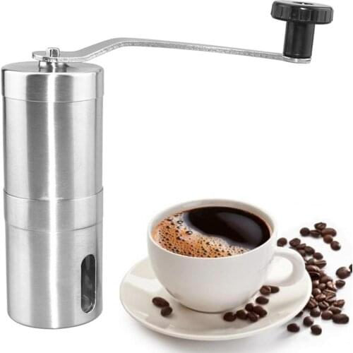 Stainless Steel Manual Coffee Grinder Maker Coffee Bean Grinding Machine​ Portable Grinder Adjustable Kitchen Coffee Mills Tools