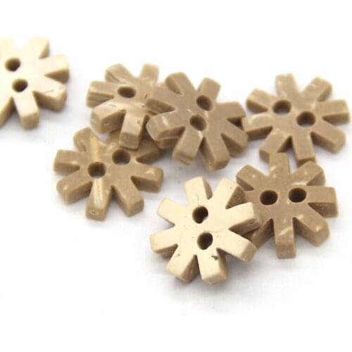 12mm Snow Flower Natural White Coconut Wood Buttons For Clothing Doll Small DIY Crafts Shirt Children Scrapbooking Wholesale