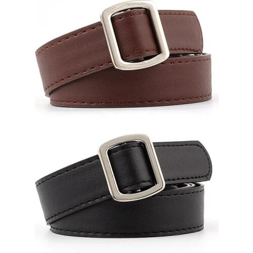 103X2.3Cm High Quality Woman No Pin Buckle Belt Female Fashion Jeans Pants Waistband Square Buckle Belt For Ladies Dress