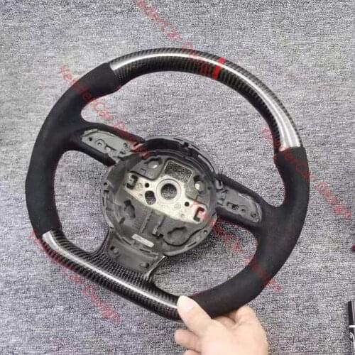 Carbon Fiber Steering Wheel Alcantara Leather for Audi A3 A4 A3 RS3 RS4 RS5 2012-2017