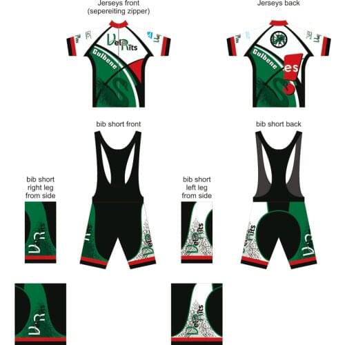 Custom Design Summer Cycling Short Sleeve and long Jersey Bib Shorts Cycling Team Road Biker Cycling Sports set