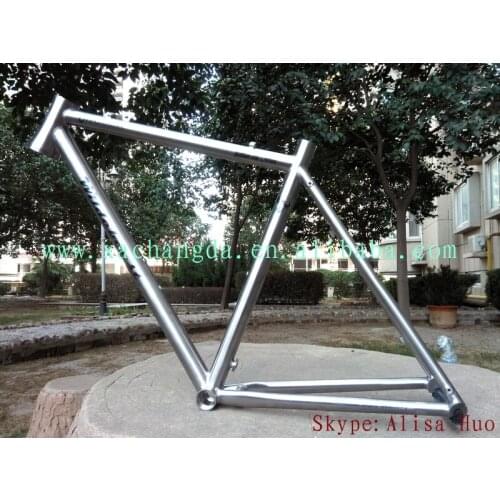 Titanium mtb bike frame Laser Logo on the tubes