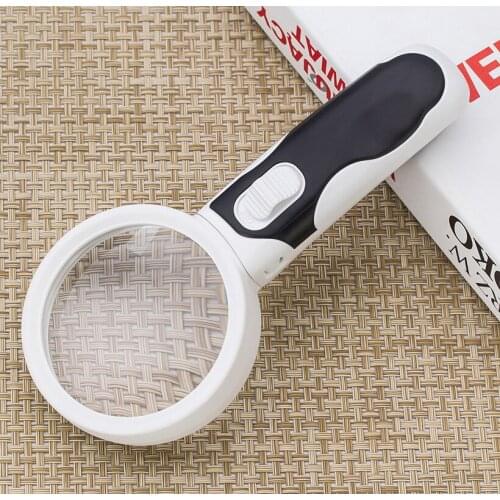 Magnifier 3 Main Lens2.5X5X16X Interchangeable Handheld Lamp Magnifier LED Magnifying Glass Loupe Protable Map Reading Magnifier