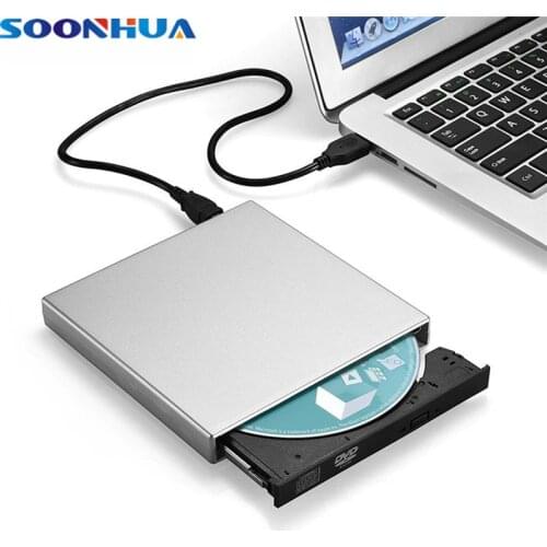 USB External DVD-RW CD-RW ROM DVD CD Player Drive Writer Rewriter Burner Portable For Windows 7/8 Laptop Computer Free Shipping