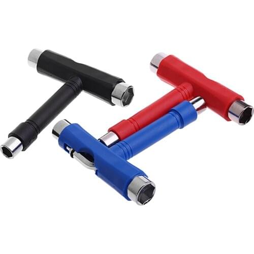 YOFE Roller Skate wrench Skateboard T Shape Tool Universal Multi-Function Key Black