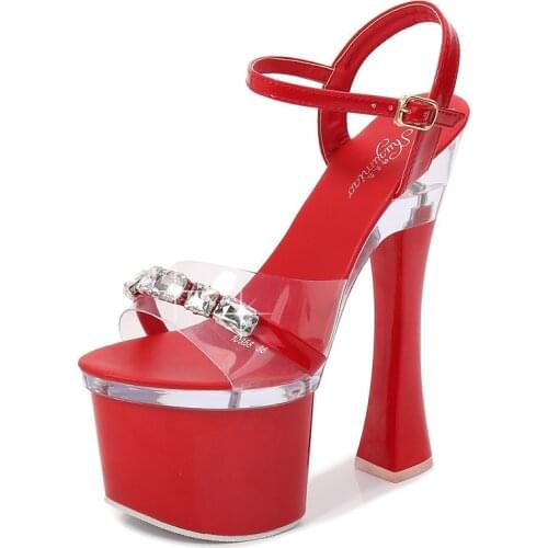 Womens shoes Sexy PU Chunky Heel Platform Sandals High Heels Party Shoes US size 4-10.5 No.10367-23