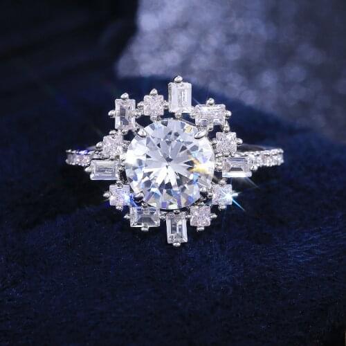 Hight Qualtiy Geometric Irregularity Crystal Ring Female Anelli Bijoux Anillos Wedding Engagement Rings For Women Anel Jewelry