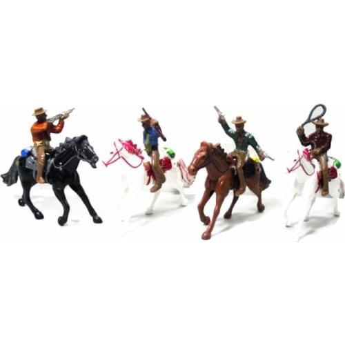 1:100 Western Cowboy Model Layout HO Scale People Figure Models Sand Table Toys