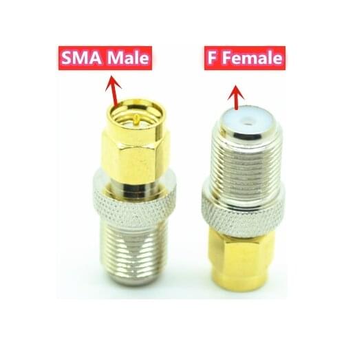 10PCS F Type Female Jack to SMA male plug RF coaxial adapter High Quanlity