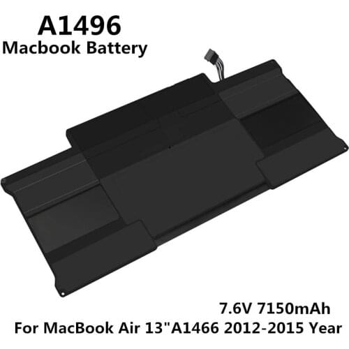 100% Original 7.6V 7150mAh Notebook Laptop A1496 A1405 Battery FOR Apple Macbook Air 13'' A1466 2012-2015 Year MD760LL/A