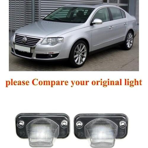 2pc Car Accessories Special Car License Plate Lamp For vw T4 Transporter syncro CAMPMOB Passat B5 B6 Candy canbus error free