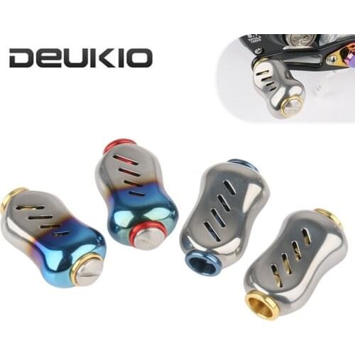 2pcs Stainless Steel Fishing Reel Handle Knob DIY Colorful Spining Reel Grips for S/D Brand Rocker Bait Casting Reel Accessories