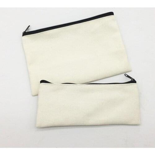 200pcs 13 colors blank canvas zipper Pencil cases pen pouches cotton cosmetic Bags makeup bags Mobile phone clutch bag organizer