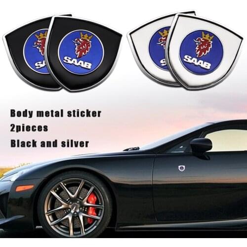 3D Metal Car Styling Sideways Emblems Badge Stickers For SAAB 9-3 93 9-5 9 3 9000 9 5 428 03-10 Auto decoration Accessories