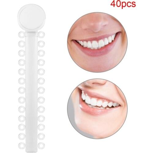 40 Pcs Medical Polyurethane Teeth Orthodontic Ligature Rubber Bands Teeth Corrector Elastic Brace Orthodontic Dental Treatment