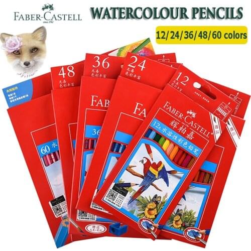 Faber Castell Watercolor Pencils 12/24/48/60/72 Set Aquarelle Priscolor Pastille Pencil Professional Water Soluble Crayon