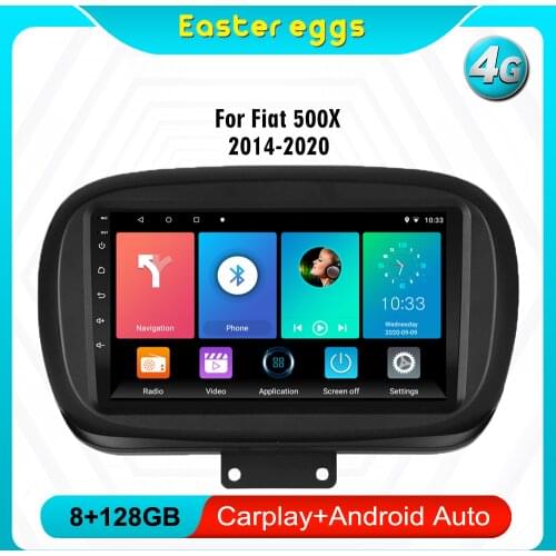 Eastereggs 9 inch 2 din Android Car Multimedia player Navigation GPS For Fiat 500X 500 X 2014-2019 Head Unit Car Stereo