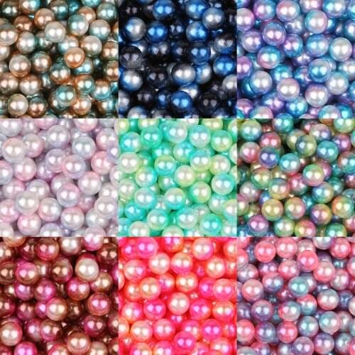 Good Quantity Pick Size 4/6/8/10mm Round No Hole ABS Imitation Pearls Bead ABS Pearl Loose Beads For Fit Jewelry Handmade DIY