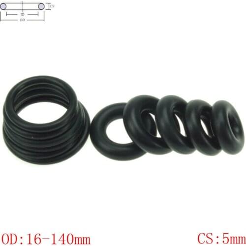 CS 5mm OD16-140mm NBR Rubber O Ring O-Ring Oil Sealing Gasket Automobile Sealing