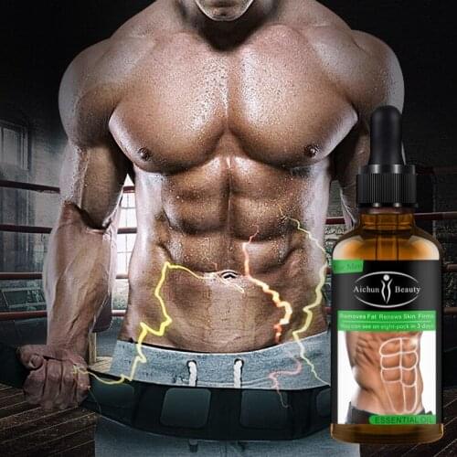 Male Powerful Abdominal Muscle Essence Oil Stronger Muscle Strong Anti Cellulite Burn Fat Product Weight Loss Essence Oil Men