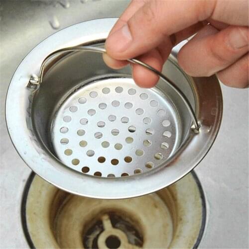 Kitchen Outfall Water Tank Strainer Sink Cuttable Water Tank Filter Stainless Steel Sewer Filter Floor Drain 9cm/11cm 872560