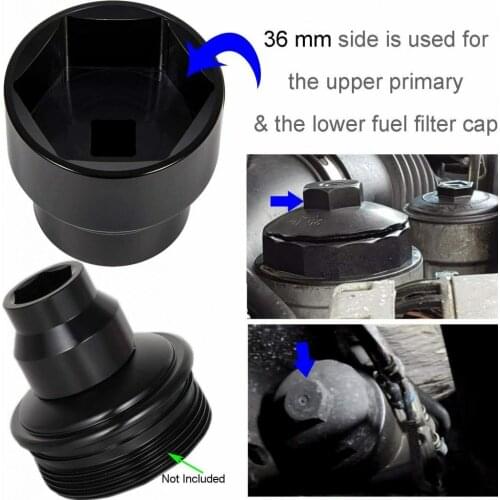 Fuel Filter Oil Filter Socket for 2003-2010 6.0L 6.4L Ford 24mm 36mm