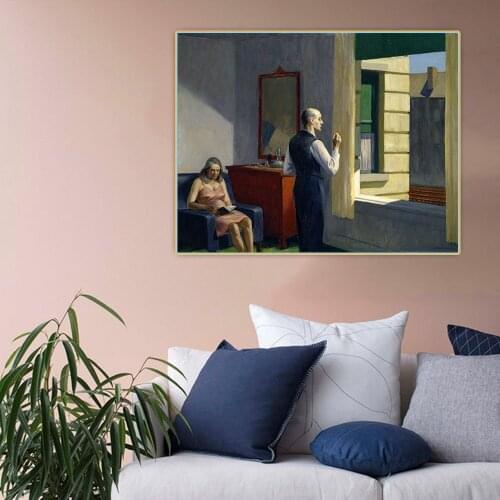 Hotel By A Railroad ,1952, by Edward Hopper Canvas Oil Painting Artwork Aesthetic Picture Wall Backdrop Decor Home Decoration