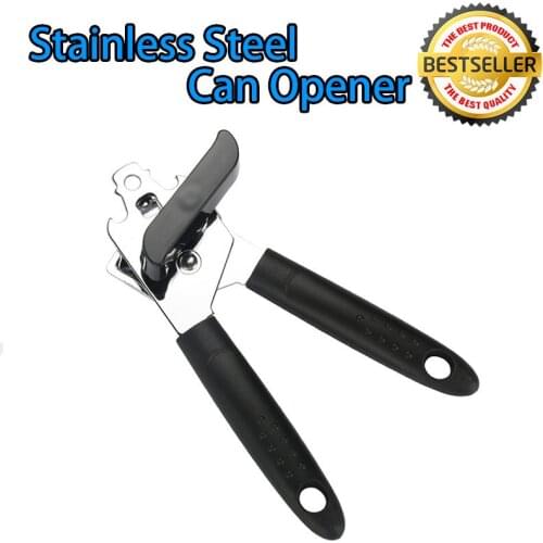 Stainless Steel Professional Tin Manual Can Opener Bottle Tin Openers Side Cut Kitchen Multifunctional Gadgets for Canned Meat