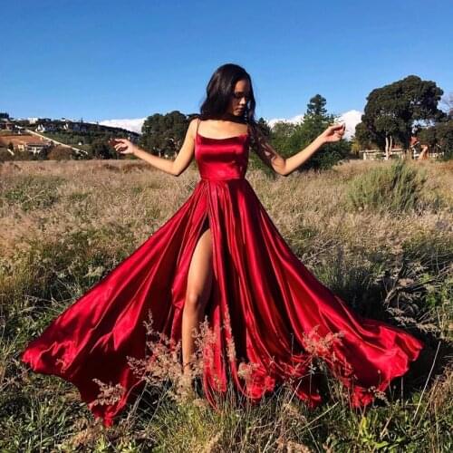 Womens Satin Dresses LUXIYIAO China