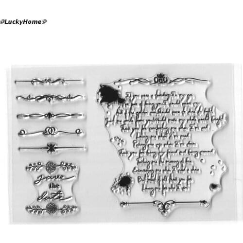 Love Poems Silicone Clear Seal Stamp DIY Scrapbooking Emboss Photo Album Decor 11UA