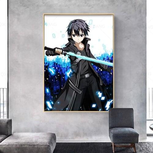 Modular Canvas Pictures Sword Art Online Anime Poster Style Wall poster Painting Wall Artwork HD Printed Nordic Poster For Bedr
