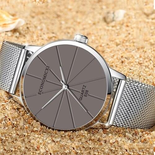 Relogio Masculino 2020 Fashion Mens Business Minimalist Watches Luxury Ultra Thin Stainless Steel Mesh Band Analog Quartz Watch