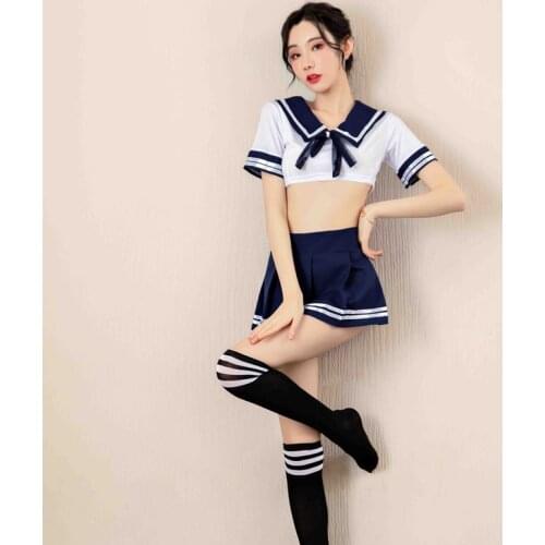 NIKOANA Women Sexy Costumes Cosplay Lingerie Student Uniform Set Ladies Sexy Costume Babydoll Dress Women Lace Miniskirt Outfit