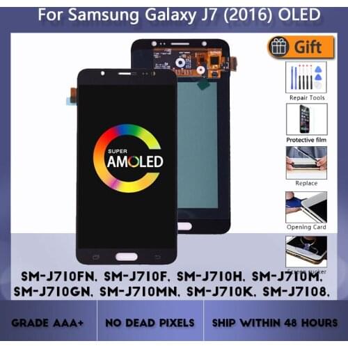 Amoled lcd For Samsung Galaxy J7 2016 J710 LCD Display and Touch Screen Digitizer Assembly SM-J710F J710M J710H J710FN