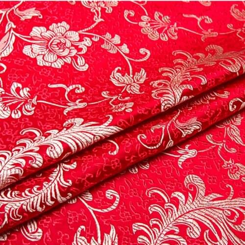 Brocade fabric damask Jacquard Phoenix flower Apparel Costume Upholstery Furnishing Curtain bag DIY Material fabric 1M/lot