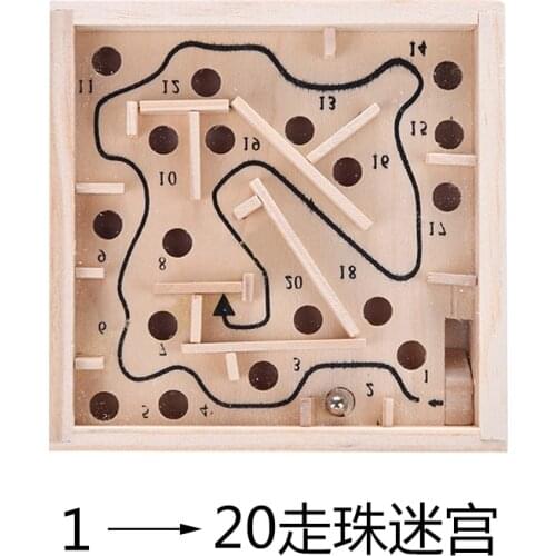 Birthday gift children puzzle wooden maze 3d cube ball
