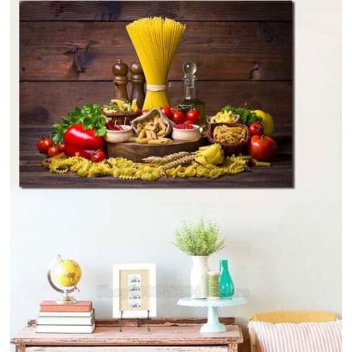 Full Square 5D Diamond Embroidery Tomato Pasta Food Diamond Painting Mosaic Picture Of Rhinestone Kitchen Restaurant Bar FF1240