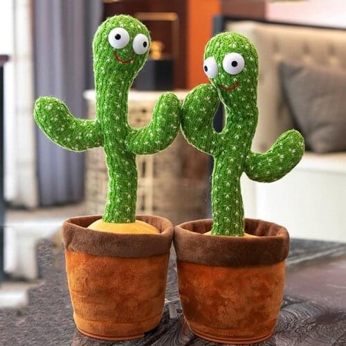 Lovely Talking Toy Dancing Cactus Doll Speak Talk Sound Record Chargeable Toy Kawaii Cactus Toy Children Kids Education Toy Gift