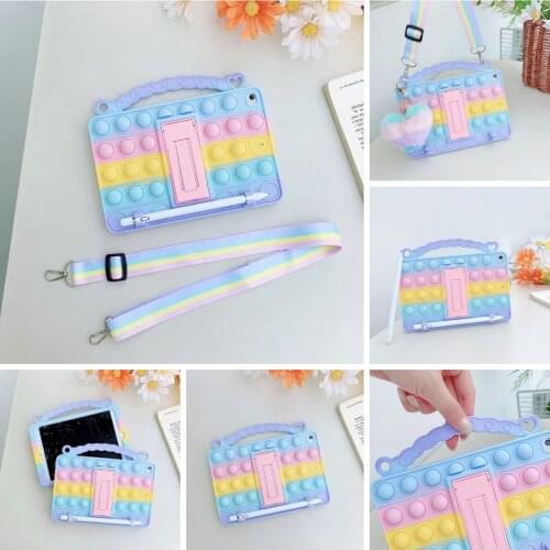 Shockproof Tablet Case for IPad Pro 11 2020 9.7 2017 2018 / 7th 8th 10.2 Inch Air 10.5 Mini 2 3 4 5 Silicone Kids Cartoon Cover