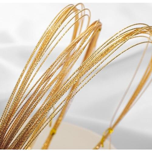 1M 0.7-1mm18K Gold Plated Beading Steel Wire Beading Wire For DIY Jewelry Findings Bangle Bracelet Making Accessories Supplies