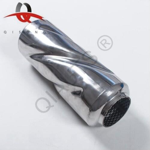 [QISONG] Central Resonator Tornado Resonator Bullet Muffler for Enhanced Sound and Power Refitted Muffler