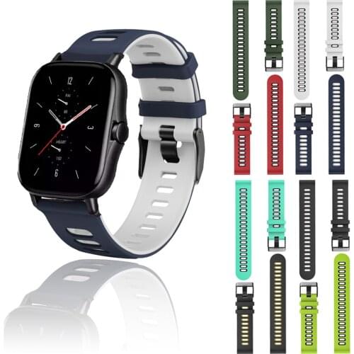 Silicone Band For Huami Amazfit Bip U/S 20mm Watch Strap Replace Bracelet For Huami Amazfit GTR 42mm/GTS 2 wristband Accessories