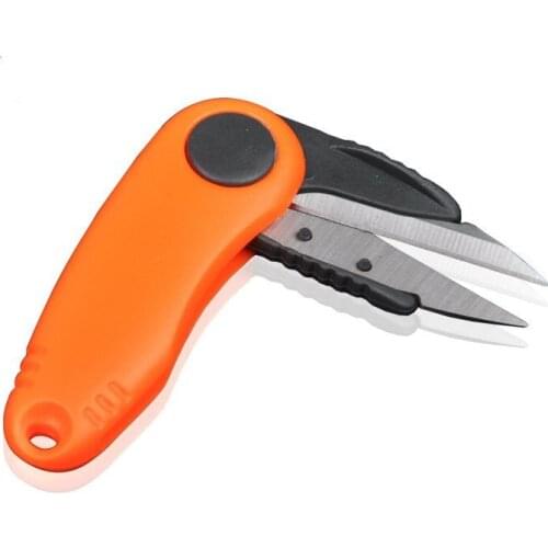 Fishing tool small size scissors Shrimp-type Fishing Line Cutter Clipper Nipper Hook Sharpener Fly Tying Tool